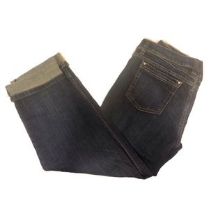 White House black market crop noir capri pants